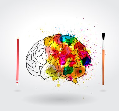 Creativity brain clipart