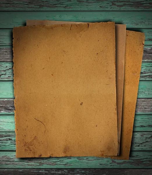 Old paper on wood textures background — Stock Photo, Image