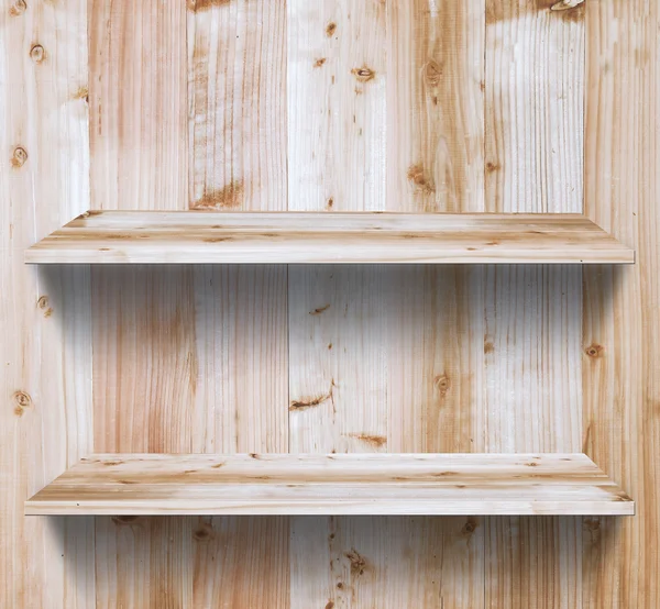 Scaffali in legno — Foto Stock