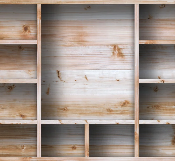 Estantes de madera — Foto de Stock