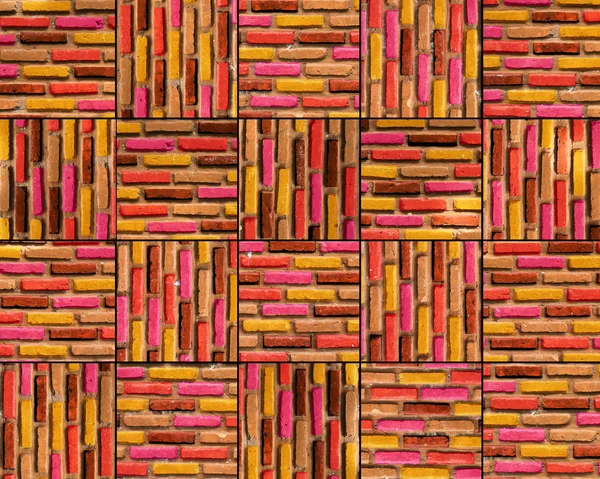 Kolor ceglany mur — Zdjęcie stockowe