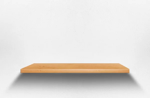 Wood shelf on wall — Stock Photo, Image