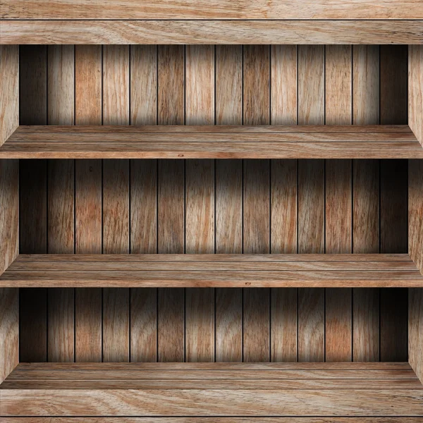 Empty wood shelf — Stock Photo, Image