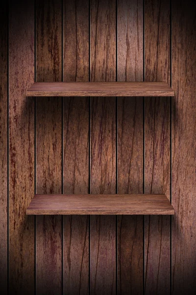 Empty wood shelf — Stock Photo, Image