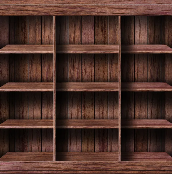 Empty wood shelf — Stock Photo, Image