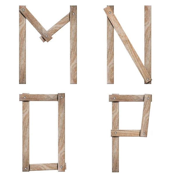 Dřevěná abeceda — Stock fotografie