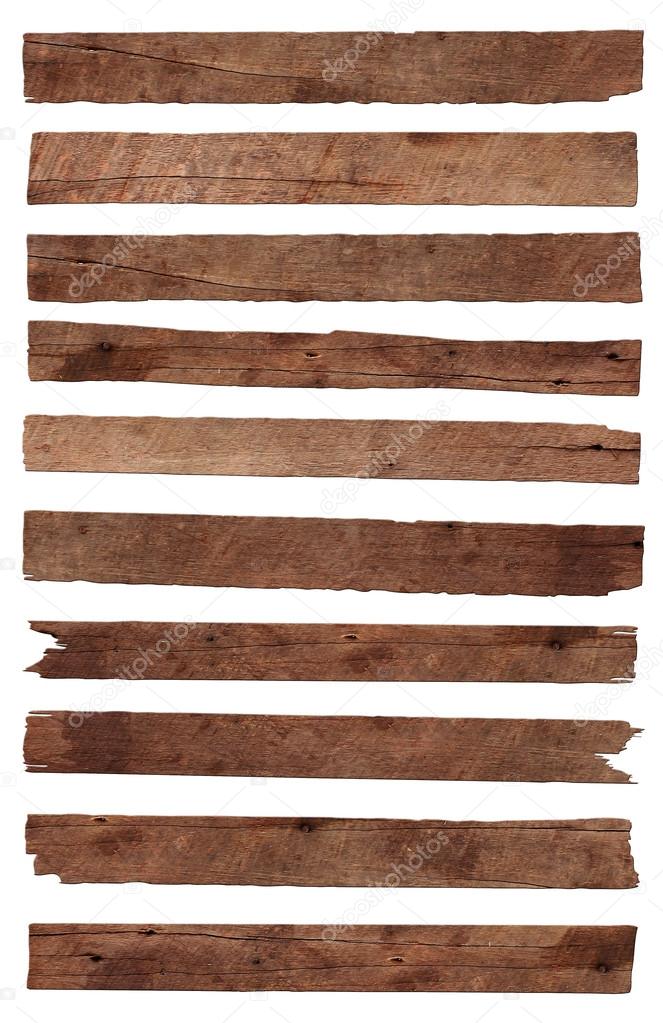 Wood plank isolated on white background
