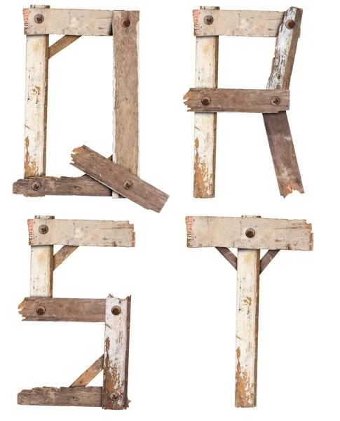 Fából készült ábécé — Stock Fotó