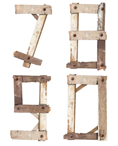 Número del alfabeto de madera —  Fotos de Stock