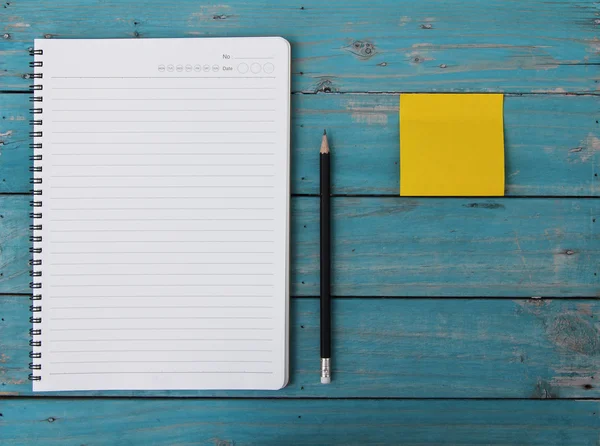 Notebook on desk — Stock Photo, Image