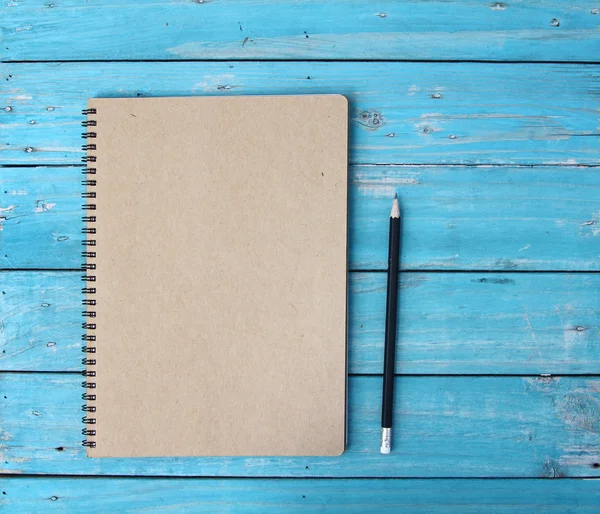 Notebook on desk — Stock Photo, Image