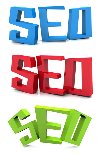 3d seo social media icons — Stockfoto