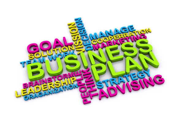 3d Business plan and other related words — Stock Photo, Image