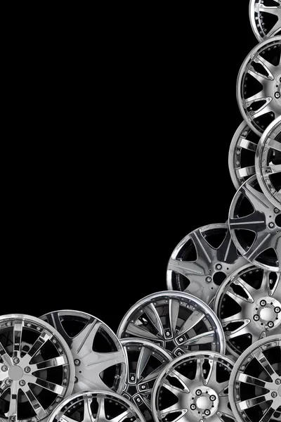 Car alloy wheel background template design — Stock Photo, Image