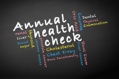 Annual health check concept clipart