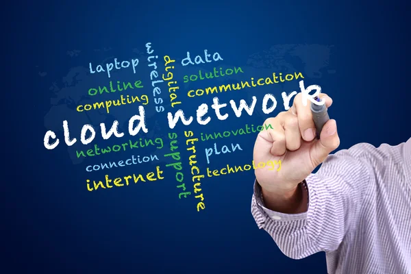 Concetto di rete cloud — Foto Stock
