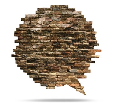 tuğla duvar dokusu konuşma balonu arka plan