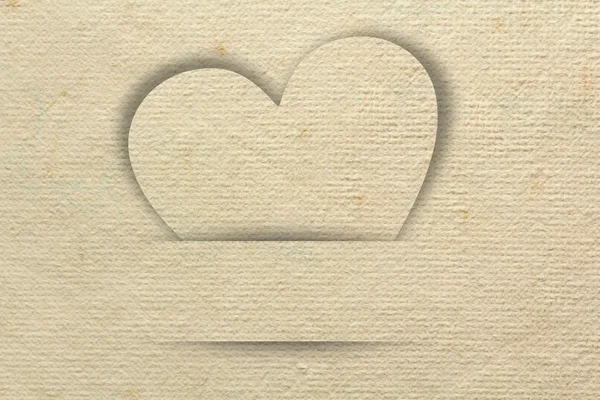 Tarjeta de San Valentín con fondo de textura de papel corazón — Foto de Stock