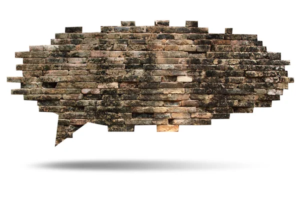 Textura da parede de tijolo de fundo de bolha de fala — Fotografia de Stock