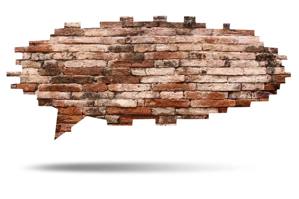 Textura da parede de tijolo de fundo de bolha de fala — Fotografia de Stock