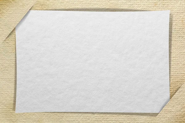 Blank paper cards inserted into another piece of paper background — Stock Photo, Image