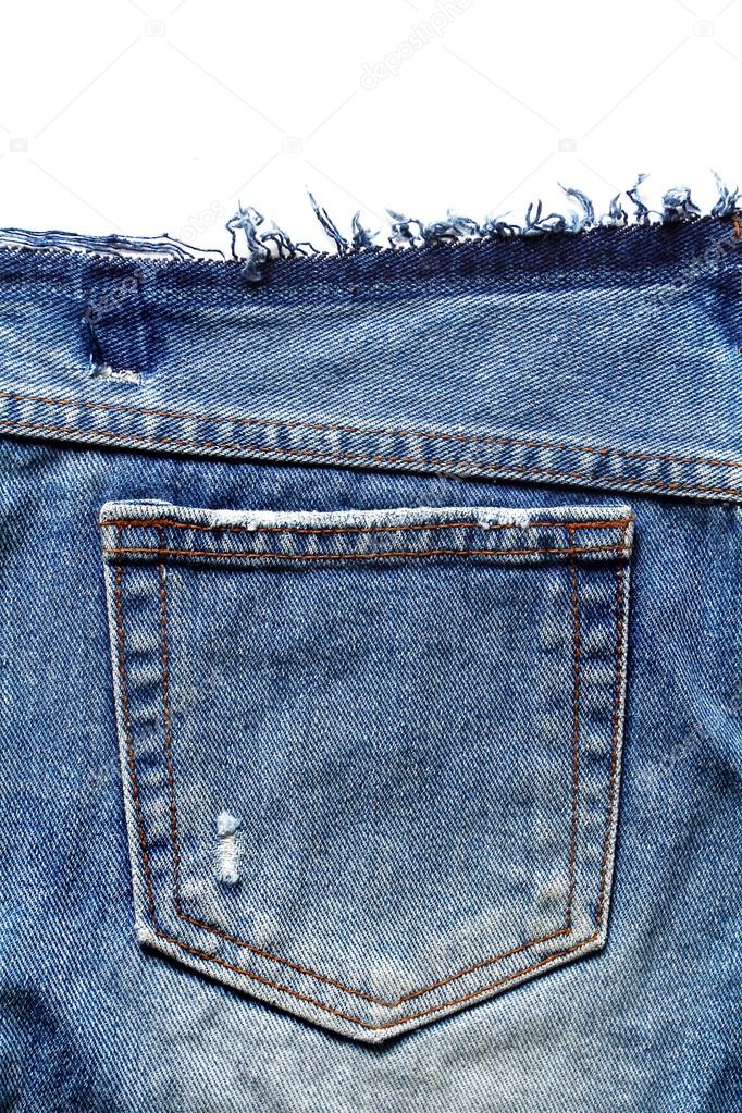 Fragment of jeans pocket