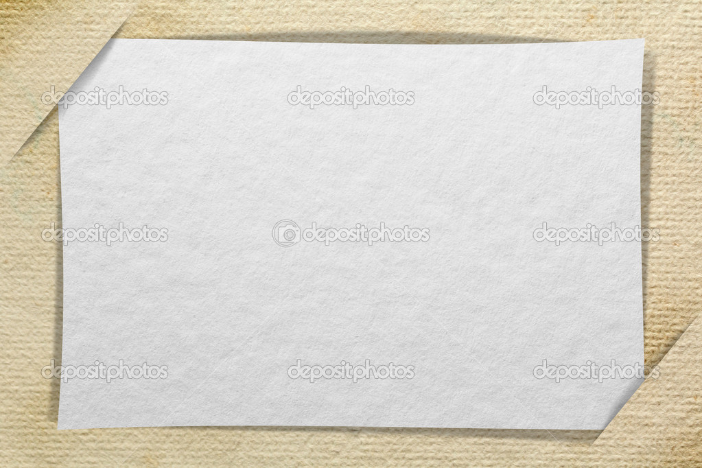 Blank paper cards inserted into another piece of paper background