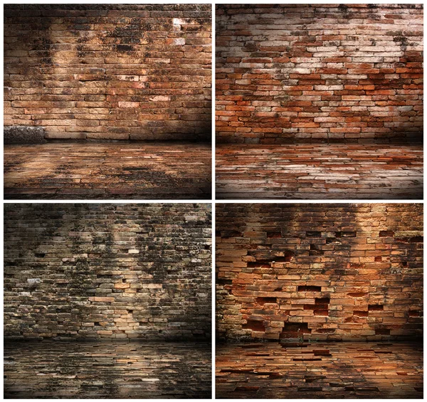 Background of brick wall texture collection — Stock Photo, Image