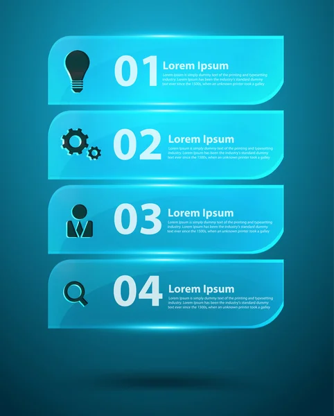 Infografías de vidrio Elementos vectoriales — Vector de stock