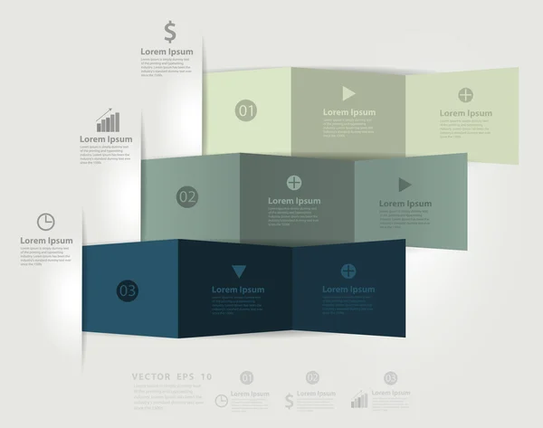 Moderna minimalista negocio paso estilo opciones banner infografías — Vector de stock