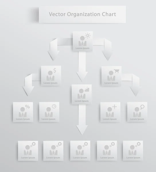 Organigramme moderne gens d'affaires — Image vectorielle