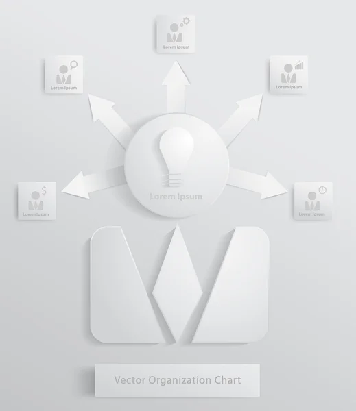 Modern üzleti szervezeti diagram emberek ötlet koncepció. — Stock Vector
