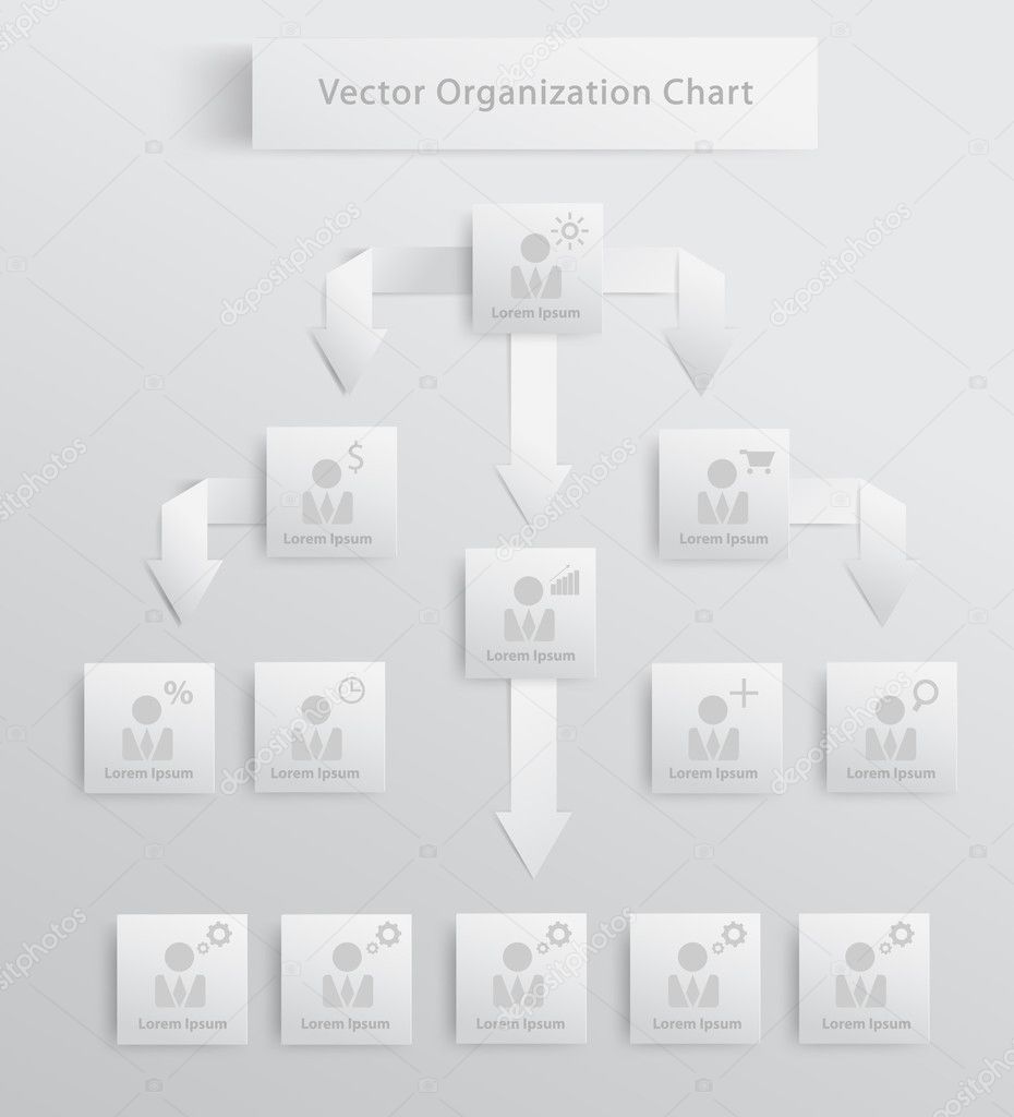 Modern organization chart business people