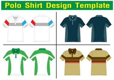 Polo shirt design clipart