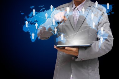 iş adamı teslim noktası sanal sosyal ağ yapı diyagramı