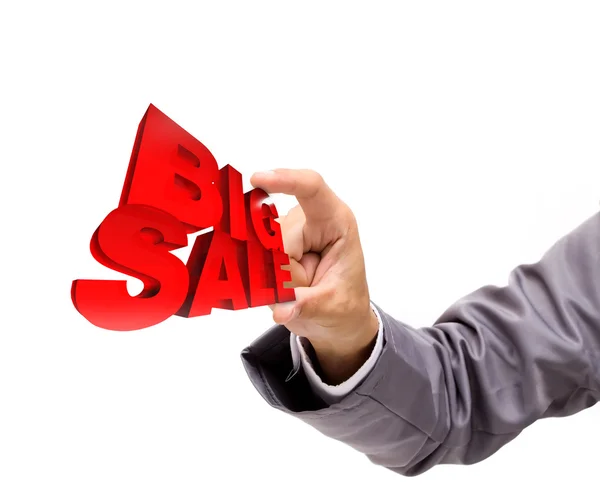 Big sale 3d in hand — Stock Photo, Image