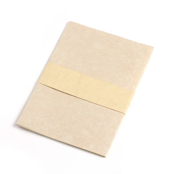 Перероблений паперовий блокнот передня обкладинка — стокове фото