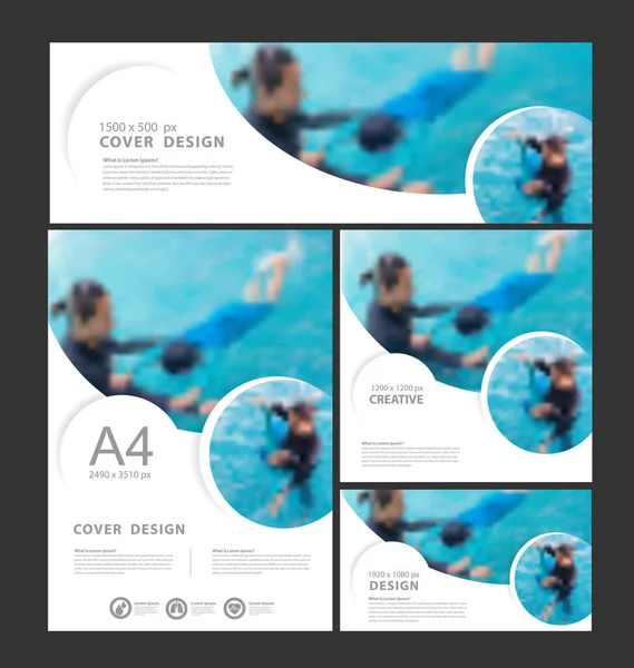 Modelli Presentazione Vettoriale Design Corporate Identity Modelli Multiuso Diapositive Brochure — Vettoriale Stock