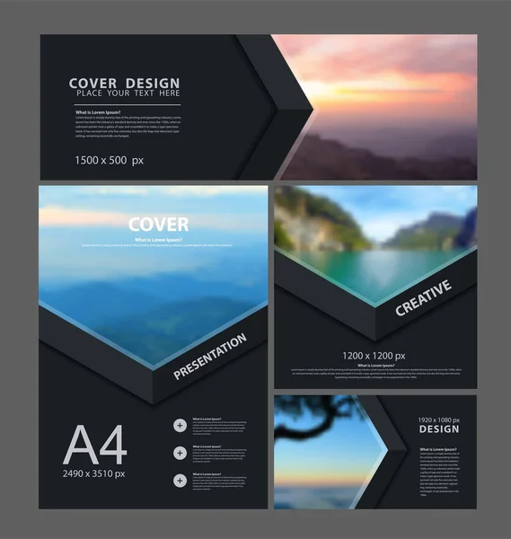 Vector Presentatie Sjablonen Ontwerp Brochure Rapport Cover Flyer Folders Decoratie — Stockvector