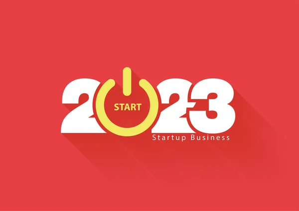 Startup Concept 2022 New Year Business Creative Ideas Concept Design — Stock Vector