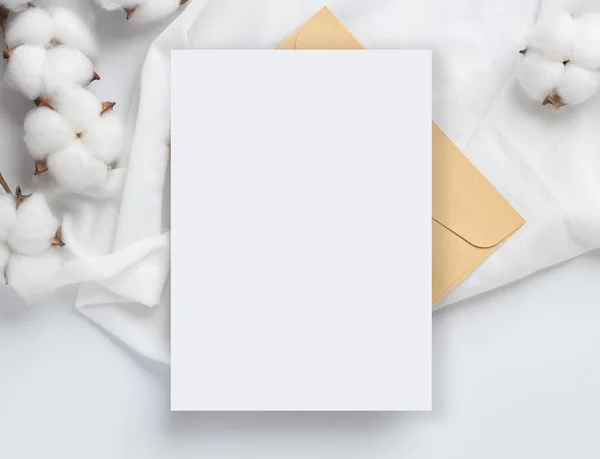 Blank greeting card with envelopes for greeting, wedding cards, birthday card, Mockup for design