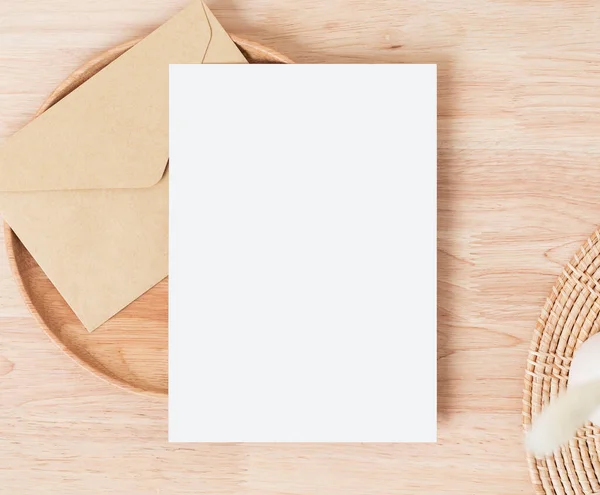 Blank greeting card with envelopes for greeting, wedding cards, birthday card, Mockup for design