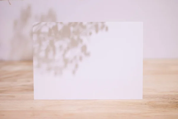 Greeting card mockup with dry leaves and branch  wedding cards  birthday card  Mockup for design