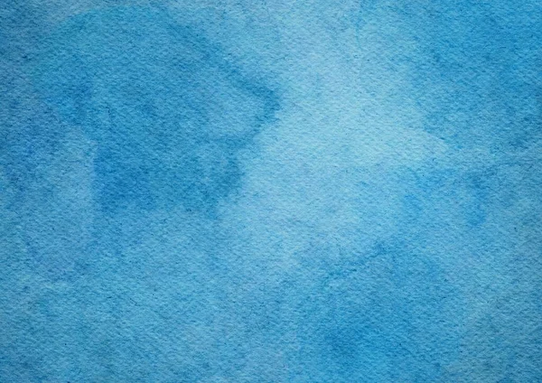 Kék Akvarell Fájdalom Papír Textúra Gyönyörű Háttér Foltos Akvarell — Stock Fotó