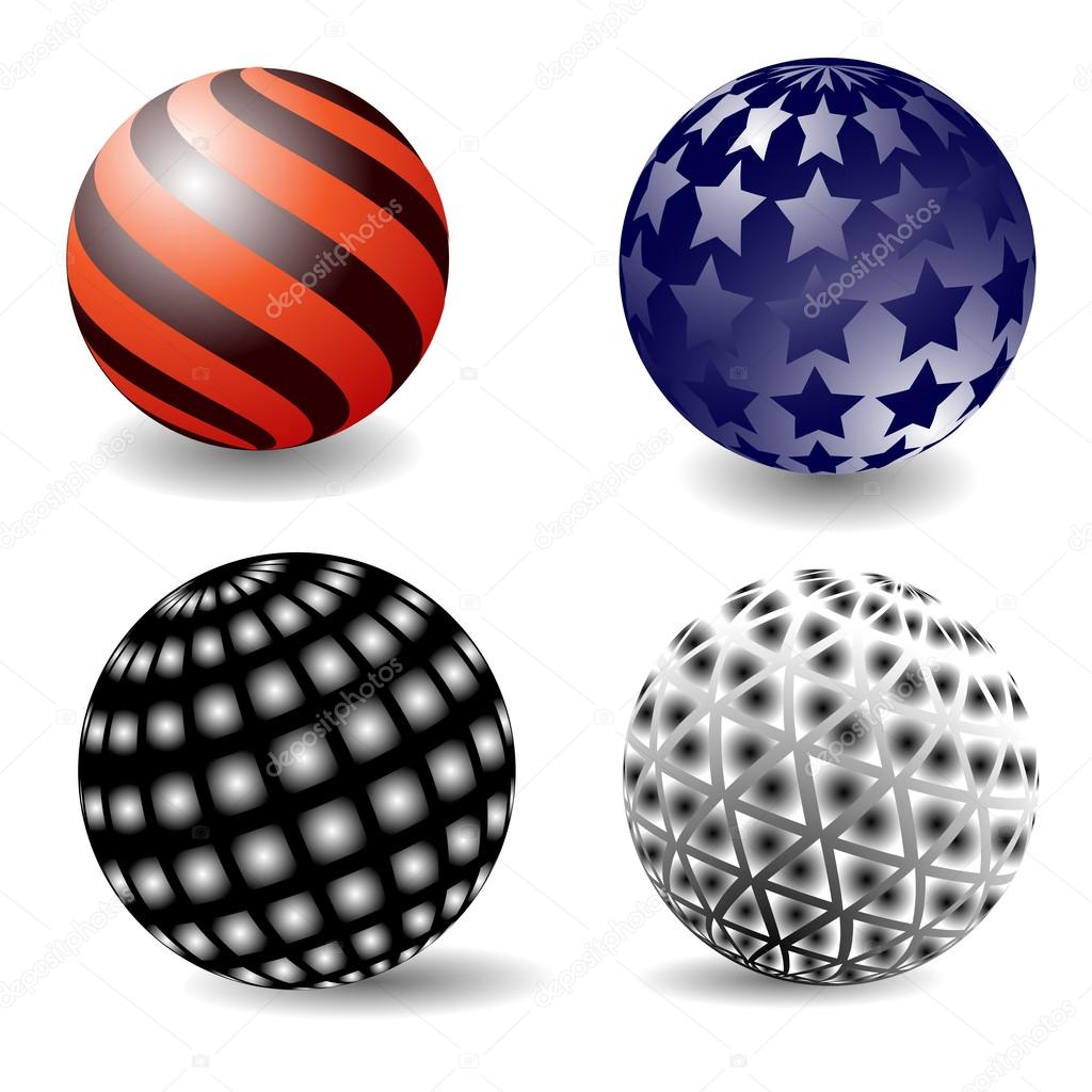 Four spheres.