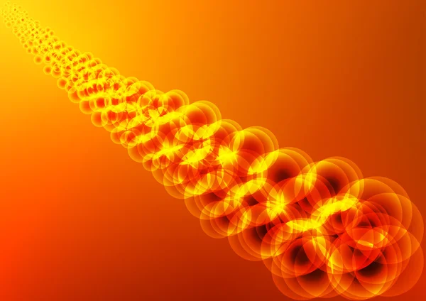 Fond orange avec beaucoup de bulles  . — Image vectorielle