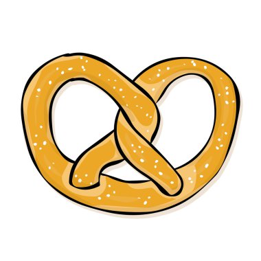 elle çizilmiş simit. bira snack.