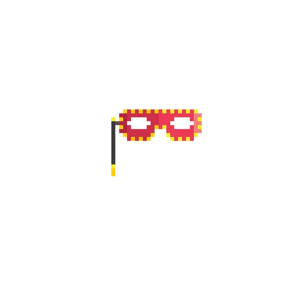 Masque Masque Carnaval Icône Pixel Elément Design Pour Logo Autocollants — Image vectorielle