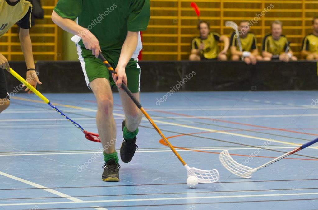 Floorball game — Stock Photo © RobertNyholm 40557959