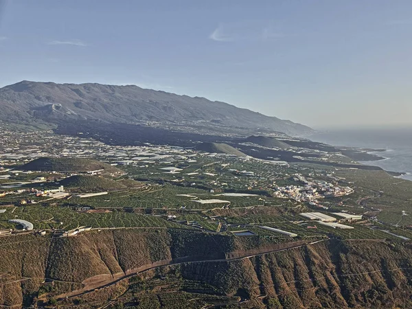Θέα Της Γλώσσας Λάβας Στο Palma Ηφαίστειο Cumbre Vieja 2022 — Φωτογραφία Αρχείου